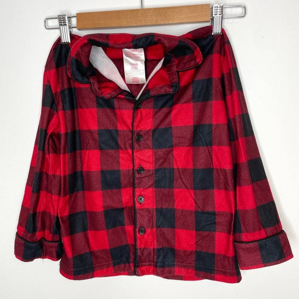 Target Boys Girls Wondershop Christmas Holiday Buffalo Check Pajama Set Size 5